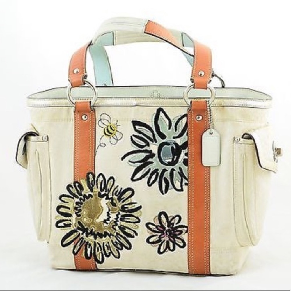 COACH Limited Edition Bumblebee Floral Tote Purse